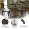 Emma and Oliver 24" Round Wood Cocktail Table with 30" and 42" Columns